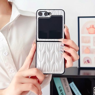 เคสมือถือ แบบหนัง พับได้ หรูหรา สําหรับ Samsung Galaxy Z Flip 5 5G