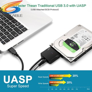 [Qcutable.th] อะแดปเตอร์แปลงสายเคเบิ้ล USB 3.0 เป็น SATA สําหรับฮาร์ดไดรฟ์ SSD HDD 2.5 3.5 นิ้ว