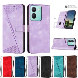 เคสโทรศัพท์มือถือหนัง ฝาพับ พร้อมช่องใส่บัตร ขาตั้งวาง สําหรับ VIVO Y36 5G Y36 V27 Pro S16E Y02 Y02A Y11 2023