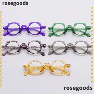 Rosegoods1 แว่นตาแฟชั่น ป้องกันแสงสีฟ้า แบบพกพา กรอบเบาพิเศษ ทนทาน