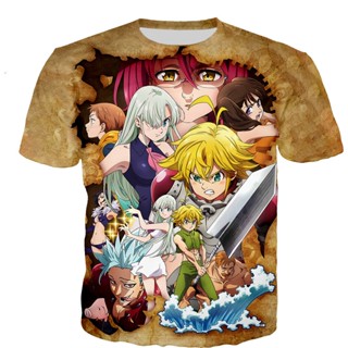 เสื้อยืด พิมพ์ลาย Seven Deadly Sins Nanatsu สไตล์ฮาราจูกุ สตรีท