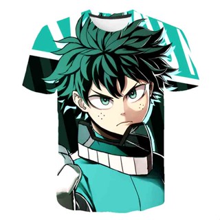 ใหม่ล่าสุด เสื้อยืดลําลอง แขนสั้น พิมพ์ลาย My Hero Academia สําหรับผู้ชาย