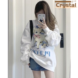 เสื้อผ้าผู้ญิง แขนยาว เสื้อฮู้ด คลุมหญิง สไตล์เกาหลี แฟชั่น A28J15M Crystal