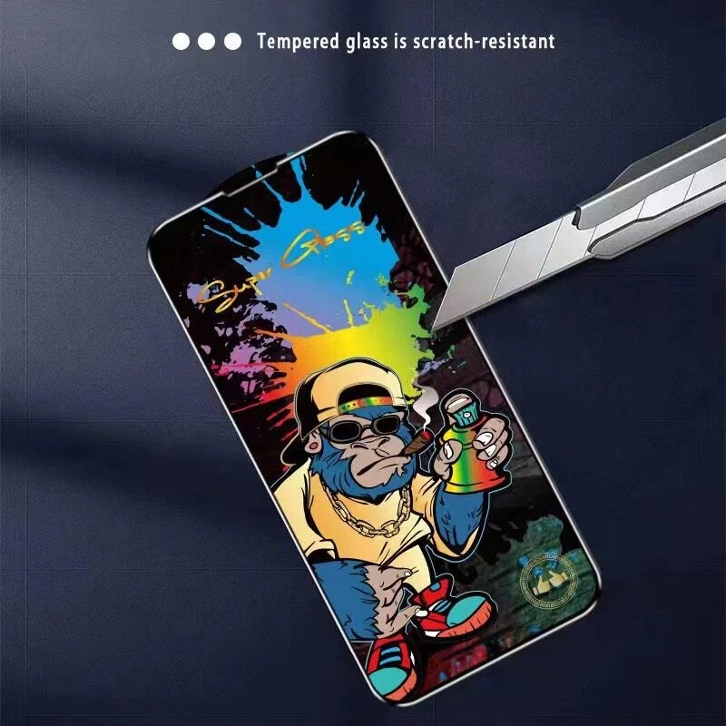 HS ฟิล์มกระจก ใช้สำหรับ iPhone 17Air 16e 11 12 13 14 15 16 17 Pro Max Mini 6 7 8 S + Plus X XR XS Max ฟิล์มกระจกนิรภัย thumbnail 9