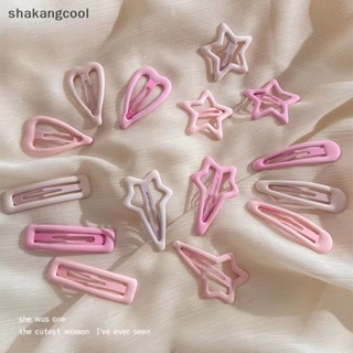 Shakangcool กิ๊บติดผม รูปดาวเรขาคณิต สีชมพู เครื่องประดับ สําหรับผู้ใหญ่ 3 ชิ้น ต่อชุด SGL