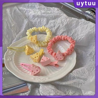 Uytuu 【fast Delievery】 กิ๊บติดผมชีสชีส Ins Girls Heart Creative Hair Ring Head Rope Sweet Bangs Clip Bb Clip Japanese And Korean Cute Hair Accessories