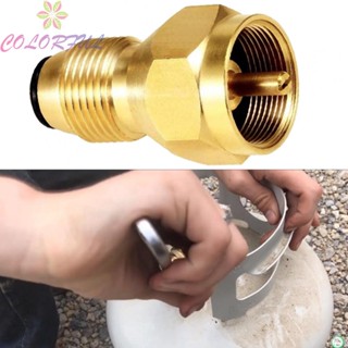 【COLORFUL】Tank Propane Refill Adapter Universal Bottle Brass Lp Gas 1 LB Cylinder Coupler