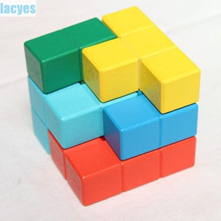 Lacyes Soma Cube ของเล่นเพื่อการศึกษา สีสันสดใส ของเล่นเพื่อการศึกษา IQ เกมปริศนา Montessori พัฒนาการทางประสาทสัมผัส ของเล่นเพื่อการศึกษาในช่วงต้น