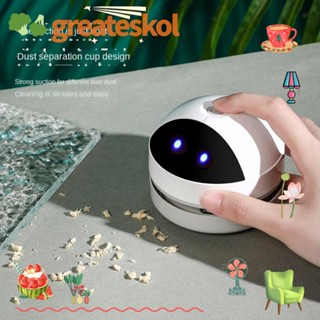 Greateskol เครื่องดูดฝุ่น ขนาดเล็ก มือถือ อัตโนมัติ USB กวาดโต๊ะ เดสก์ท็อป ดินสอ เศษ แบบพกพา แปรงทําความสะอาดโต๊ะ โต๊ะ