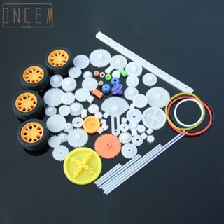 【ONCEMOREAGAIN】Gear Accessories 2 Axles Each 4 Tires Inside 78 PCS DIY Science Educational