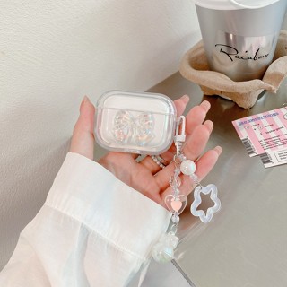 เคสหูฟังซิลิโคน ป้องกัน ลายน่ารัก พร้อมสายโซ่คล้อง สําหรับ AirPods Pro 2 3 2 3