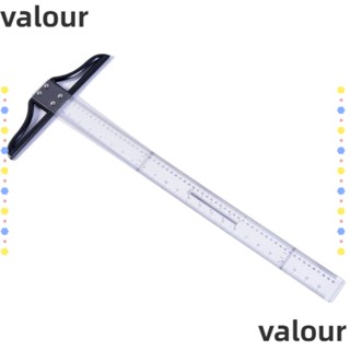 Valour ไม้บรรทัดอะคริลิคใส รูปตัว T หัวถอดได้ สเกล 17.72 นิ้ว 45 ซม. สําหรับงานฝีมือ