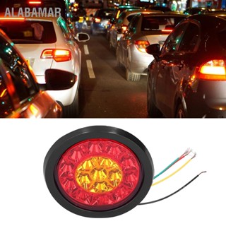 ALABAMAR 12-24V 16LED รอบไฟท้ายสีแดงสีเหลืองไฟเลี้ยวสำหรับรถพ่วงรถบรรทุกคาราวาน RV