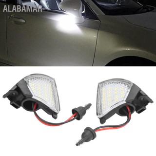 ALABAMAR 2 ชิ้นไฟกระจกมองหลัง LED 6000K IP67 โคมไฟกันน้ำเหมาะสำหรับ EOS/กระต่าย/R32/MK3