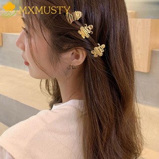 Mxmusty กิ๊บติดผม โลหะผสม รูปหัวใจน่ารัก สไตล์เกาหลี สีพื้น สําหรับเด็กผู้หญิง