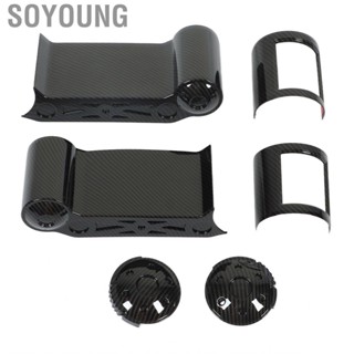 Soyoung Car Side Vent Outlet Trim Frame Carbon Fiber Style Interior Air Cover Panel Replacement for Toyota FJ CRUISER XJ10 07‑21