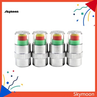 Skym* ฝาครอบวาล์วเซนเซอร์วัดความดันลมยางรถยนต์ 4 ชิ้น