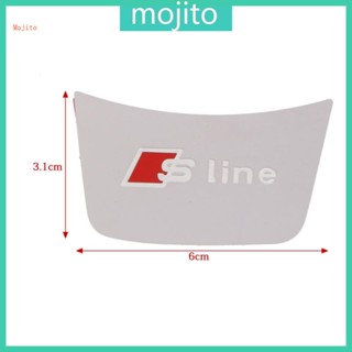 Mojito สติกเกอร์ตราสัญลักษณ์โลหะ 3D สําหรับติดพวงมาลัยรถยนต์ A3 A4 A5 A7 Q3