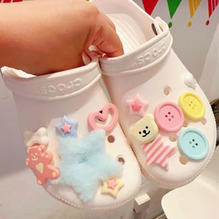 สติกเกอร์ รูปดาวสีฟ้า สําหรับตกแต่ง crocs jbbitz diy