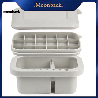 &lt;moonback&gt; ถังทําความสะอาดปากกา ป้องกันการแตกร้าว อุปกรณ์เสริม สําหรับโรงเรียน 3 ชิ้น ต่อชุด