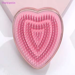 Thevantin หวีแปรงนวดผม รูปหัวใจ ป้องกันไฟฟ้าสถิตย์ สีแคนดี้ สําหรับร้านเสริมสวย