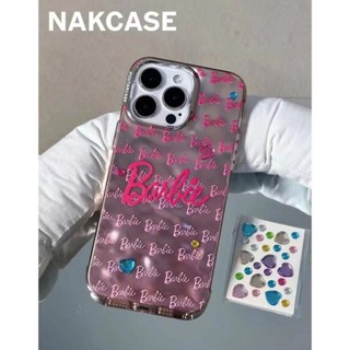 ใหม่ เคสโทรศัพท์มือถือ กันกระแทก ลายบาร์บี้ภาษาอังกฤษ สไตล์เกาหลี สําหรับ Iphone 14promax 13 11 14pro 13pro 14