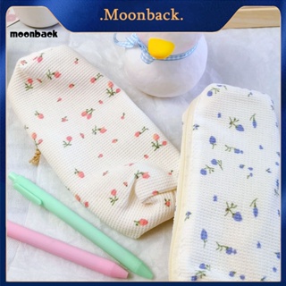 &lt;moonback&gt; กระเป๋าดินสอ ผ้าฝ้าย โพลีเอสเตอร์ ประหยัดพื้นที่ สําหรับนักเรียนหญิง