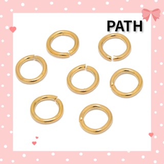 Path แหวนจั้มพ์ สเตนเลส 8 มม. สีทอง สําหรับทําเครื่องประดับ สร้อยข้อมือ 200 ชิ้น