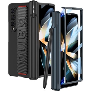 เคสโทรศัพท์มือถือแบบแข็ง พร้อมกระจก และสายคล้องข้อมือ สําหรับ Samsung Galaxy Z Fold 4 Z Fold4