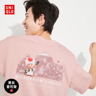 Uniqlo เสื้อยืดแขนสั้น พิมพ์ลาย Mario MOVIE สําหรับผู้ชาย และผู้หญิง