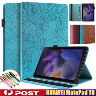 เคสแท็บเล็ตหนัง แบบฝาพับ กันกระแทก พร้อมขาตั้ง สําหรับ HUAWEI MatePad T8