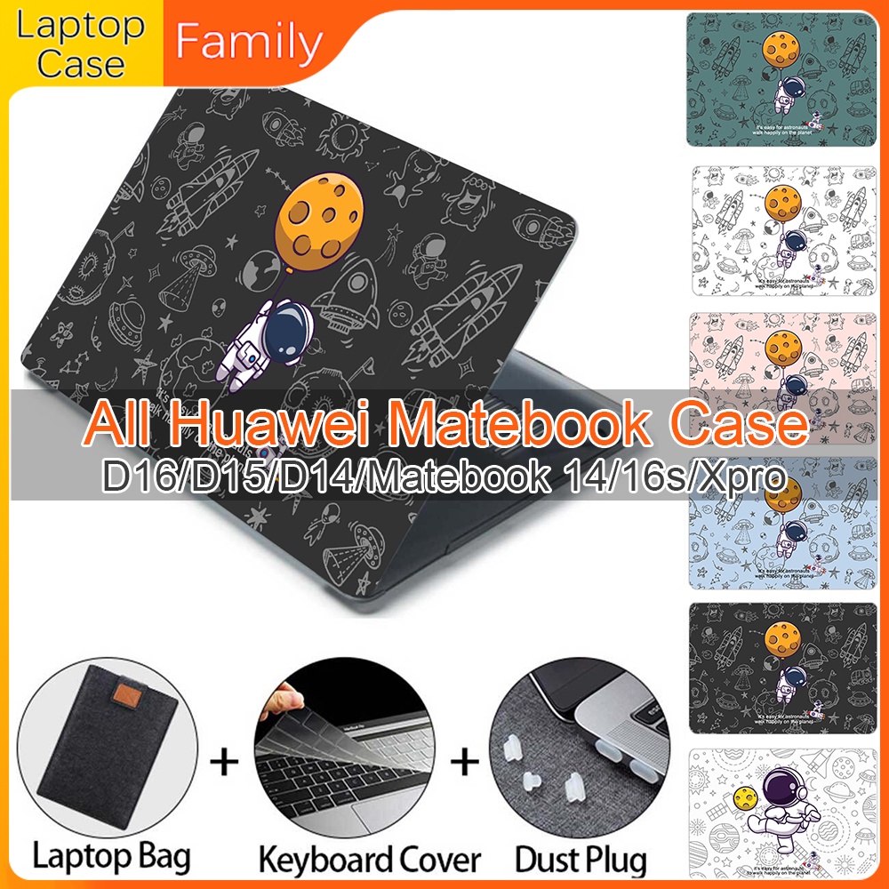 4 In 1 Set For 2022 Huawei Matebook D15 D16 Laptop Case D14 14 Case 14s 2021 2018 2019 2020 Cover With Laptop Bag Keyboard Cover Dust Plugs YAGD