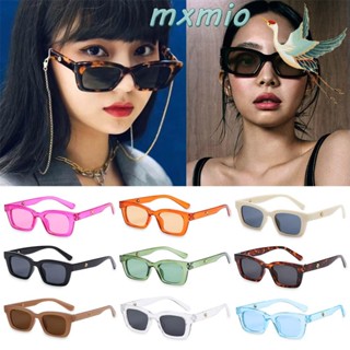 MXMIO Fashion Rectangle Sunglasses Retro UV400 Protection Eyeglasses Retro Driving Glasses Women Street Shot Narrow Square Frame Cool Ladies 90s Vintage Outdoor Eyewear