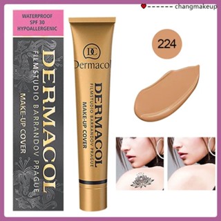 Liquid Foundation Dermacol Oil Control All-Day Waterproof Texture คอนซีลเลอร์ Liquid Foundation รูขุมขน High Pigment Lasting Multi-ใช้ Cod