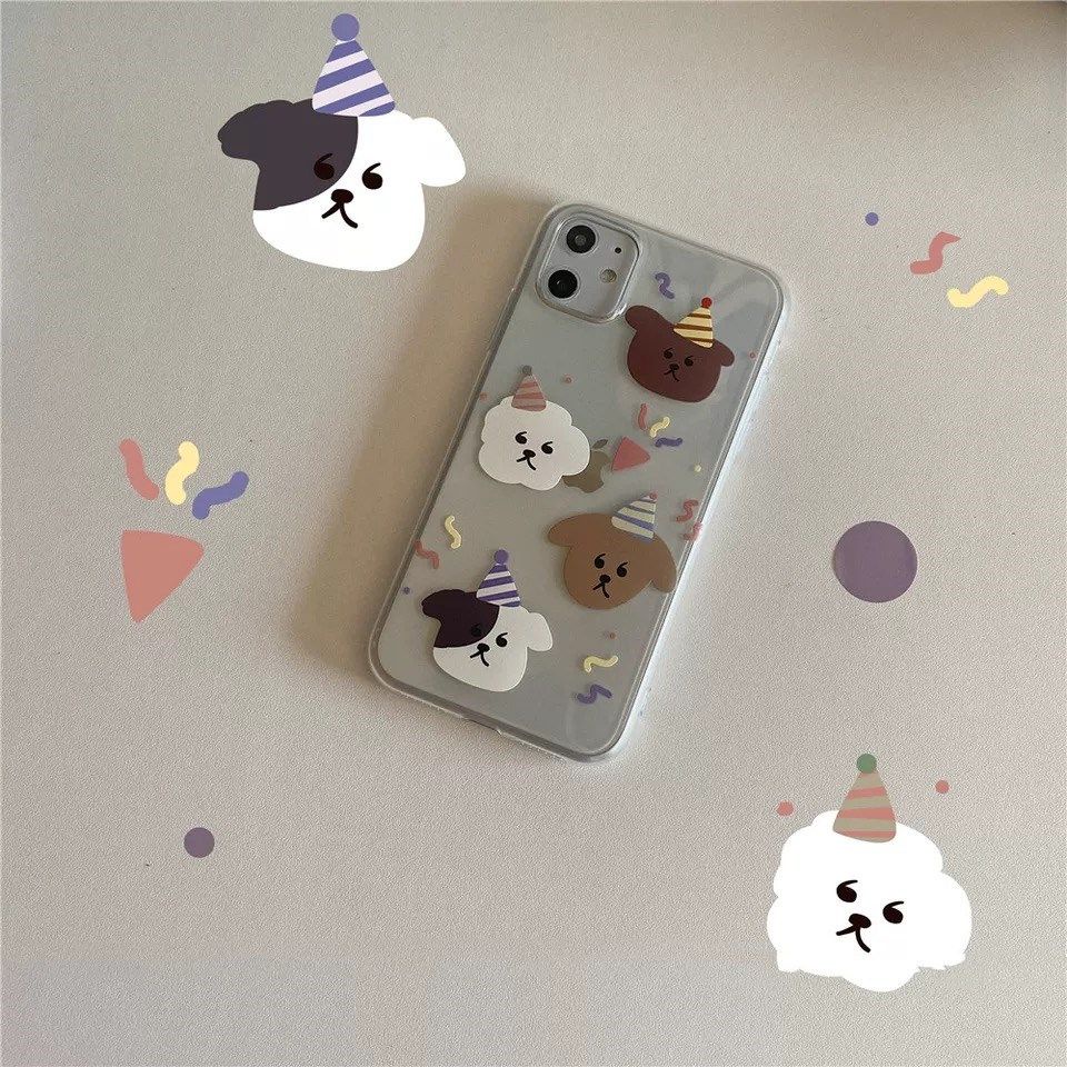 Cute Puppy Phone Case For Iphone11pro Phone Case Apple Xsmax All-Inclusive XR Soft Case 8plus Drop-Resistant 7plus Female