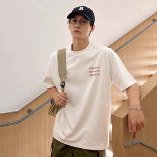 Ader ERROR เสื้อยืดแขนสั้น ผ้าฝ้าย ทรงหลวม สไตล์อเมริกัน แฟชั่นฤดูร้อน สําหรับผู้ชาย และคู่รัก