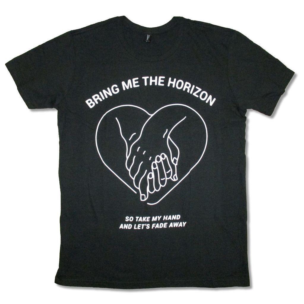 เสื้อยืดแขนสั้นBring me the Horizon, grab my hand and disappear. Black T-shirt. Brand new official BMTHS-5XL