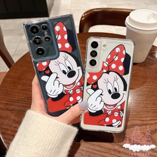 เคสโทรศัพท์มือถือ ซิลิโคนนิ่ม กันกระแทก กันรอยกล้อง ลายมินนี่น่ารัก สําหรับ Samsung Galaxy S23 Ultra S22 Plus S21 S20 FE A20 A30