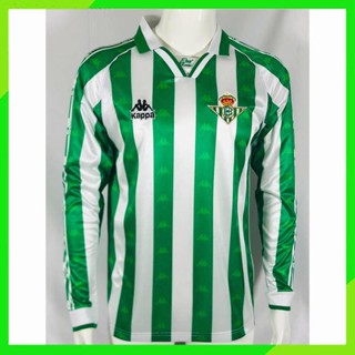 Gaopin 1995/1997 เสื้อยืดแขนยาว ลายทีมฟุตบอล Real Betis สไตล์เรโทร