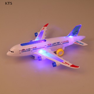 Kts โมเดลเครื่องบินไฟฟ้า พลาสติก A380 มีเสียง ของเล่นสําหรับเด็ก