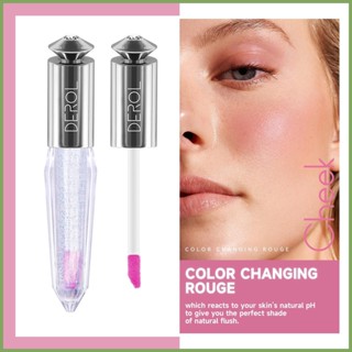 Color Changing Liquid Blush Oil 5ML Blush Oil เพิ่มความกระจ่างใสโดยไม่จับตัวเป็นก้อน | ให้ความชุ่มชื่นและ pH Reactive Natural Pink Complexion สำหรับทุกโทนสีผิว