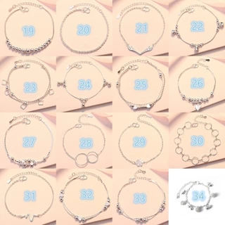 A HELLO GIRL สร้อยข้อมือเงิน S925 จี้รูปหัวใจ ดอกไม้ หลายชั้น เครื่องประดับแฟชั่น สําหรับผู้หญิง