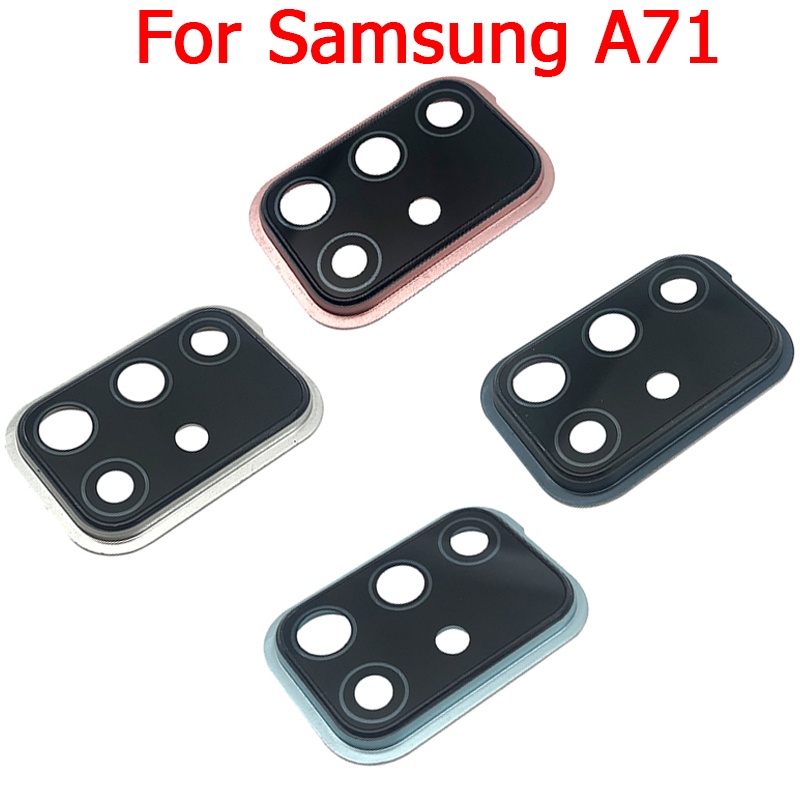 ใหม่ ของแท้ เลนส์กระจกด้านหลัง พร้อมกรอบครอบ สําหรับ Samsung A71 A715 A715F