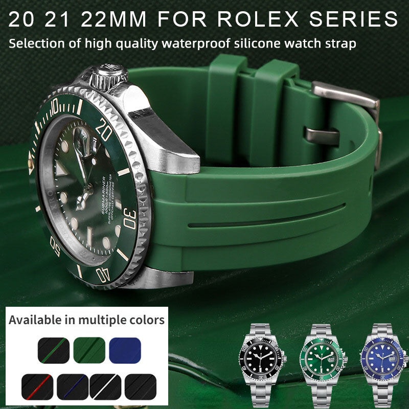 สายนาฬิกาข้อมือยาง สําหรับ Rolex Water Ghost King Mingshi Series 20 มม. 21 มม. 22 มม.