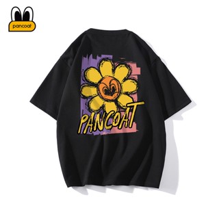 Pancoat เสื้อยืดแขนสั้นลําลอง ทรงหลวม ของแท้ เหมาะกับฤดูร้อน สําหรับผู้ชาย