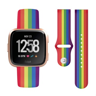 สายนาฬิกาข้อมือซิลิโคน พิมพ์ลาย สําหรับ Fitbit Versa 2 Lite 22 มม.