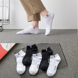 ถุงเท้าข้อสั้น สีดํา สีขาว สไตล์คลาสสิก แฟชั่นฤดูใบไม้ผลิ ฤด…