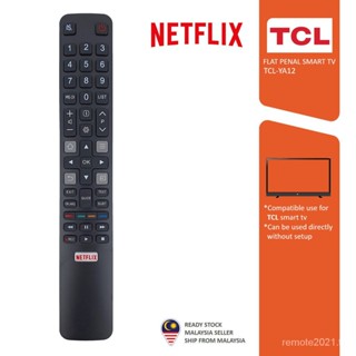 Tcl แผงรีโมตคอนโทรลสมาร์ททีวี LED TCL Netflix YA-12