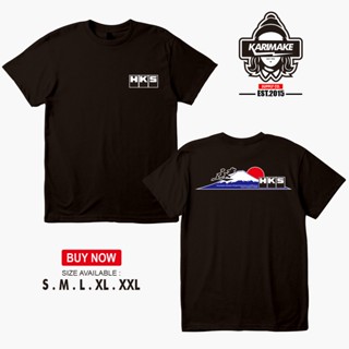 เสื้อยืดผ้าฝ้ายพิมพ์ลายเสื้อยืด พิมพ์ลาย Hks FUJIYAMA MOUNTAIN JDM Racing สําหรับผู้ชาย