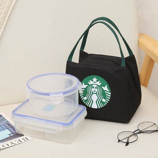 Starbucks กระเป๋าถือลําลอง ทรงสี่เหลี่ยม ขนาดเล็ก ลายเบนโตะ
